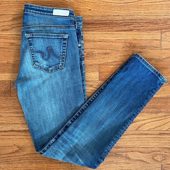 AG Adriano Goldschmied The Stilt Cigarette Blue Jeans | Size 28 - Picture 13 of 14